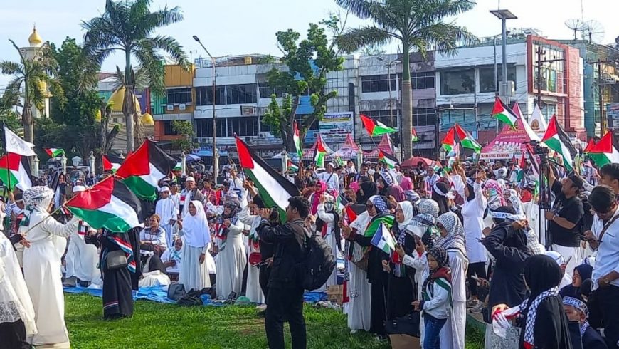 Aksi Sumut Bela Palestina Dihadiri Ribuan Orang.