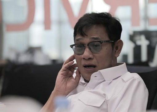 Wakil Ketua Dewan Pakar Tim Kampanye Nasional (TKN) Prabowo Subianto-Gibran Rakabuming Raka, Budiman Sudjatmiko di The Dharmawangsa Jakarta, Rabu (20/12/2023).