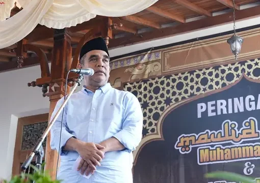 Sekjen Partai Gerindra Ahmad Muzani menggelar acara Maulid Nabi Muhammad SAW di kediamannya di Tembok Lor, Kabupaten Tegal, Jawa Tengah, Minggu (17/12/2023).