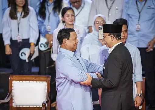 Prabowo dan Anies di debat.