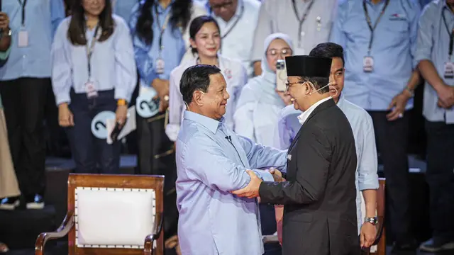 Prabowo dan Anies di debat.